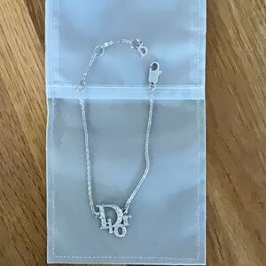 Whit Gold plated “Dior” bracelet with rhinestones